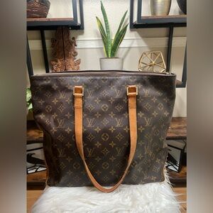 *SOLD* Louis Vuitton Authenticated Cabas Mezzo monogram vintage tote bag